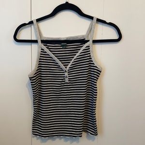 Black and grey striped tank.